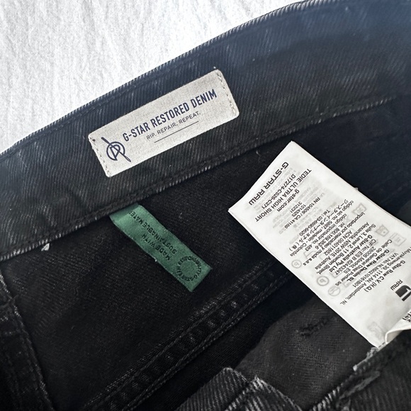 G-Star Black Distressed Denim Shorts size 29 - Picture 2 of 8
